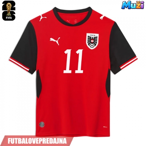 Lacne Muži Futbalové dres Rakúsko Michael Gregoritsch #11 MS 2026 Krátky Rukáv - Domáci
